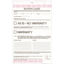 warranty form guide dealer larger imprinted 1117